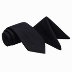 Tralee Tie + Pocket Square Set // Black