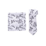 Derive Tie + Pocket Square Set // White