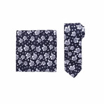 Alwoodley Tie + Pocket Square Set // Navy