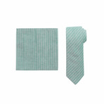 Gailes Tie + Pocket Square Set // Green