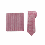 Gleneagle Tie + Pocket Square Set // Maroon