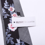 October Fog Tie + Pocket Square Set // Grey