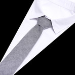 October Fog Tie + Pocket Square Set // Grey