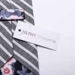 December Skies Tie + Pocket Square Set // Grey