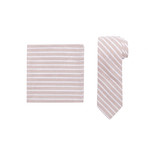 Lomond Tie + Pocket Square Set // Cream