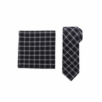 Lytham Tie + Pocket Square Set // Black