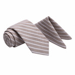 Turnberry Tie + Pocket Square Set // Cream