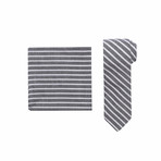 Jubilee Tie + Pocket Square Set // Grey