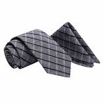 Berwick Tie + Pocket Square Set // Grey