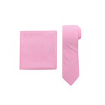 Dornoch Tie + Pocket Square Set // Pink