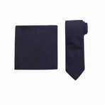 Birkdale Tie + Pocket Square Set // Black