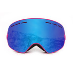 CERVINO // Ski Goggles // Pink Frame + Revo Blue Lens