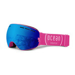 CERVINO // Ski Goggles // Pink Frame + Revo Blue Lens