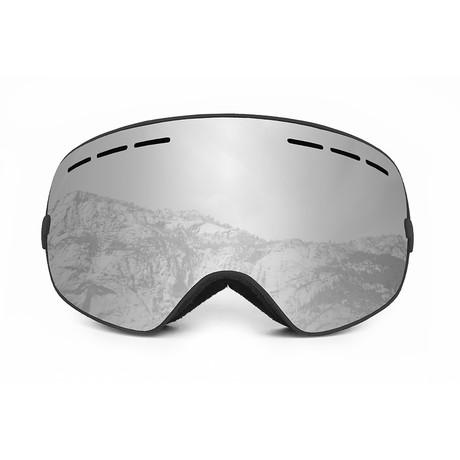 CERVINO // Ski Goggles // Black Frame + Silver Lens