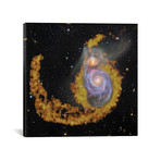 M51, The Whirlpool Galaxy Composite Radio Wave & Visible Light (18"W x 18"H x 0.75"D)