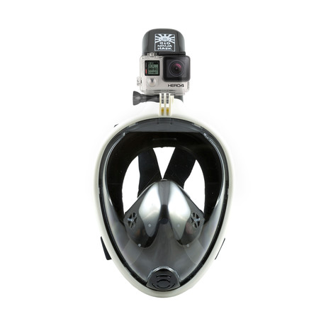 Full Face Snorkel Mask // GoPro Edition // Black (Small/Medium)