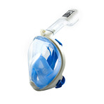 Full Face Snorkel Mask // GoPro Edition // Blue (Small/Medium)