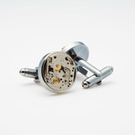 Exposed Watch Mechanism Cufflink // Gunmetal