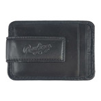 Baseball Stitch Front Pocket + Magnetic Money Clip // Black