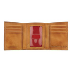 Line Drive Trifold Wallet // Tan