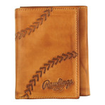 Line Drive Trifold Wallet // Tan