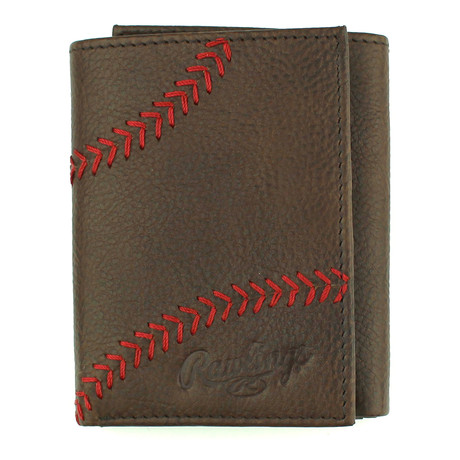 Home Run Trifold Wallet // Brown