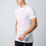 Brand Box Tee // White + Pink (XL)