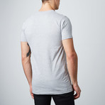 Brand Box Tee // Grey + Black (L)