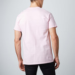 Brand Box Tee // Pink + White (M)