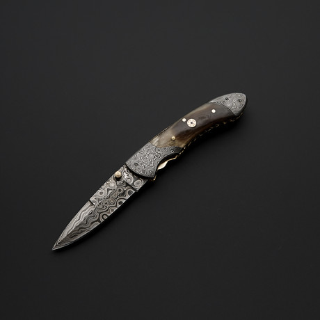 Tomi Sheep Horn Folding Knife