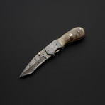 Touma Sheep Horn Tanto Folding Knife