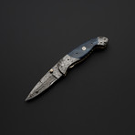 Riku Blue Camel Bone Folding Knife