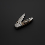 Satoru Sheep Horn Drop Point Folding Knife