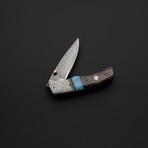 Dai Turquoise & Bone Folding Knife