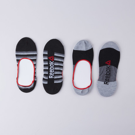 Color Block Sneaker Socks // 2 Pack // Black