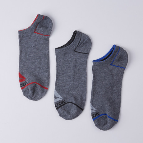 Tipped Heel Toe // 3 Pack // Charcoal Heather