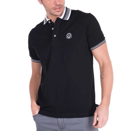 Domuz Short-Sleeve Polo // Black (S)
