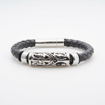 Fleur De Lis Charm Bracelet // Black