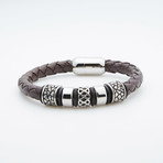 Braided Charm Bracelet // Brown