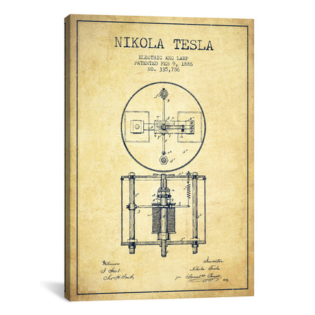 Tesla Arc Lamp // Vintage (18"W x 26"H x 0.75"D)