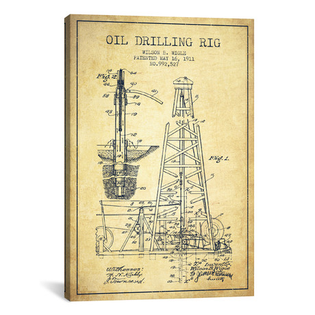 Oil Rig Vintage II (18"W x 26"H x 0.75"D)