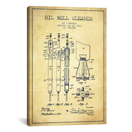 Oil Well Cleaner Vintage (18"W x 26"H x 0.75"D)