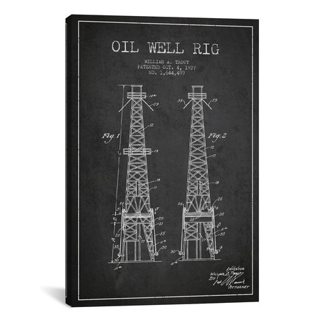 Oil Well Derrick (18"W x 26"H x 0.75"D)
