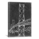 Suspension Bridge Blueprint II (18"W x 26"H x 0.75"D)