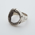 Jaws Ring // Silver (Size: 5)