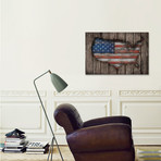 American Wood Flag // Diego Tirigall (18"W x 12"H x 0.75"D)