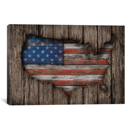 American Wood Flag // Diego Tirigall (26"W x 18"H x 0.75"D)