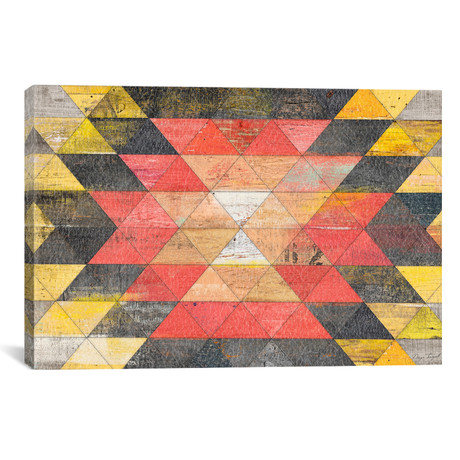 Reclaimed Triangle Pattern // Leather Print (18"W x 12"H x 0.75"D)