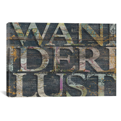 Reclaimed Wanderlust // Leather Print (18"W x 12"H x 0.75"D)