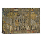 Live Love Travel // Leather Print (18"W x 12"H x 0.75"D)